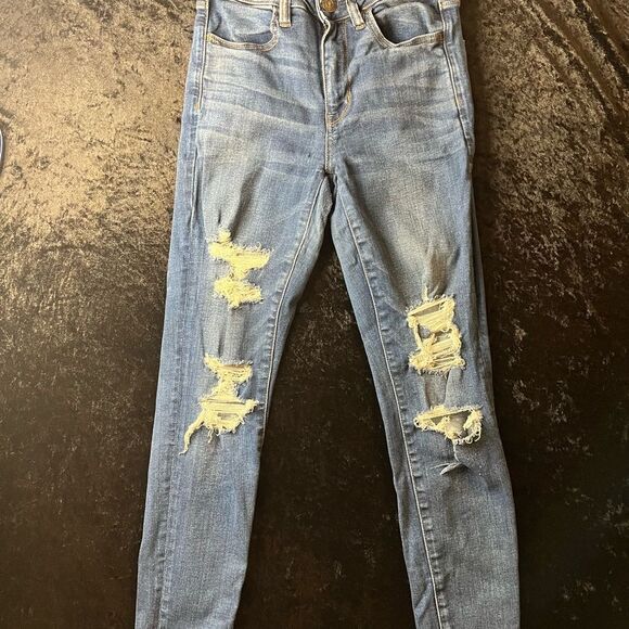 American Eagle Next Level Stretch Hi Rise Jean Jeggings Sz 6 Short - Picture 2 of 9